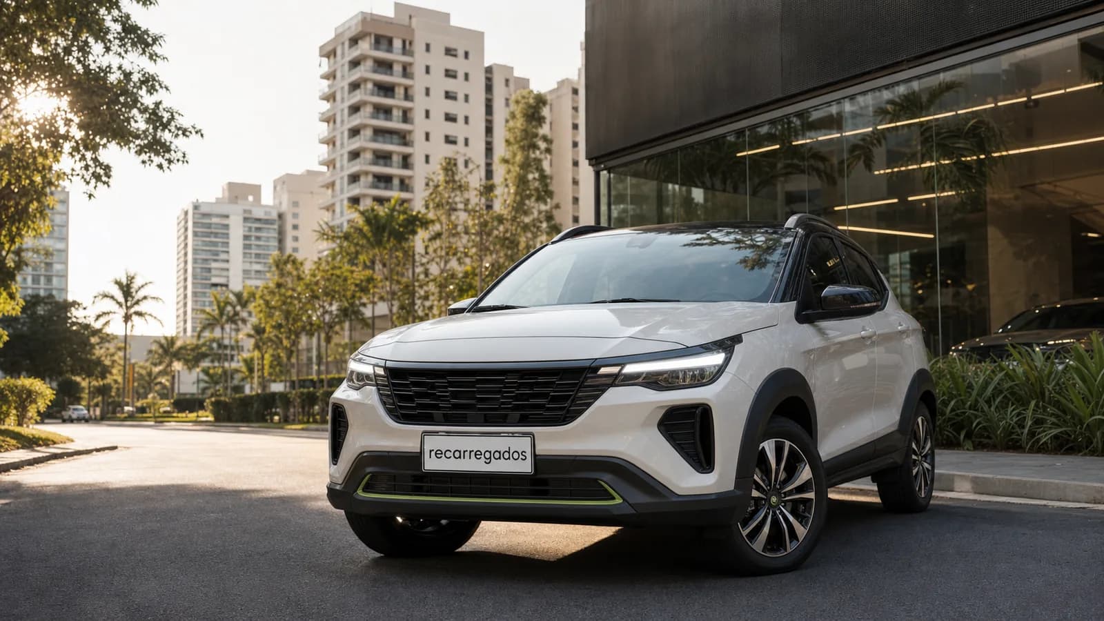 Fiat Pulse Hybrid 2026 no Brasil: review com preço, consumo, MHEV 12V, prós e contras Fiat Pulse Hybrid em avenida brasileira com placa recarregados em destaque