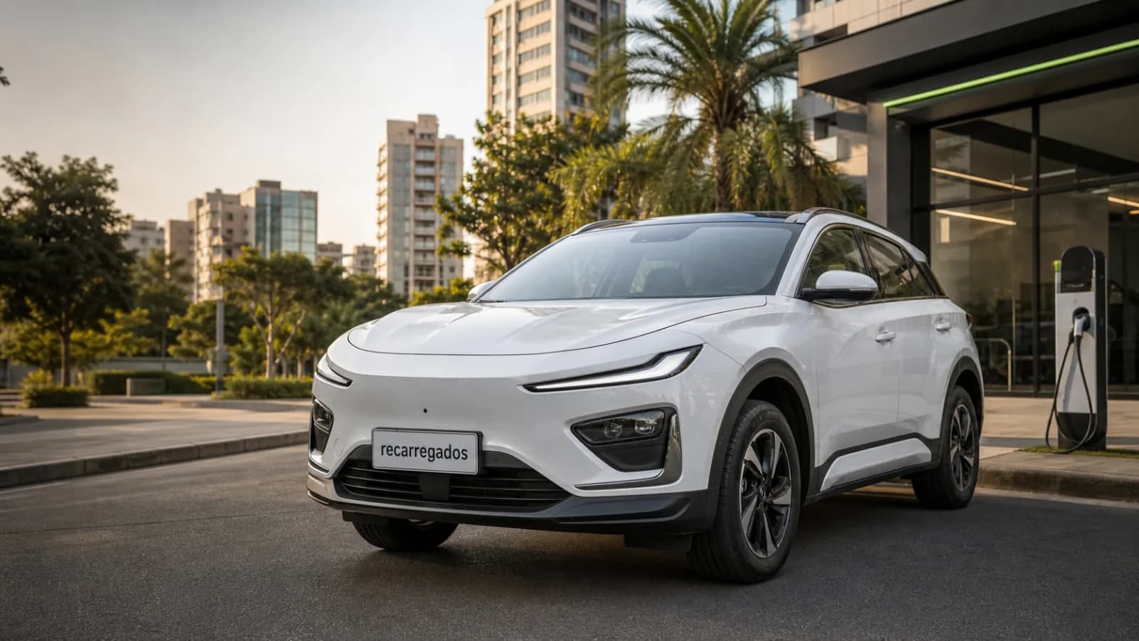 Neta X no Brasil: review com preço, autonomia, espaço, prós, contras e risco de compra em 2026 SUV elétrico Neta X em avenida brasileira com placa recarregados em destaque